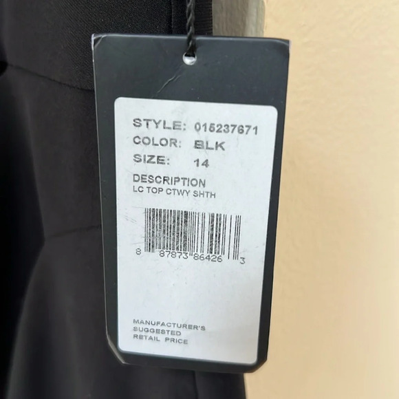 Adrianna Papell Womens Black Lace Ruched Party Cocktail Dress - Picture 3 of 6